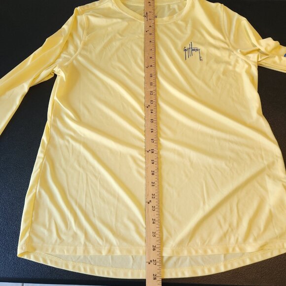 Guy Harvey‎ Shirt Performance Fishing Beach Sun UPF30 Yellow Womens XXL EUC - Picture 11 of 11